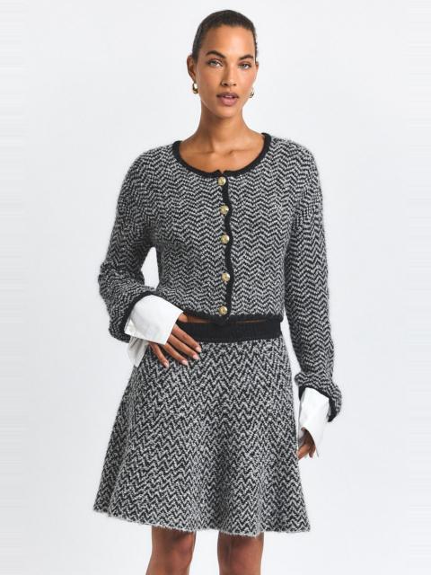 IMOGEN HERRINGBONE KNIT MINI SKIRT