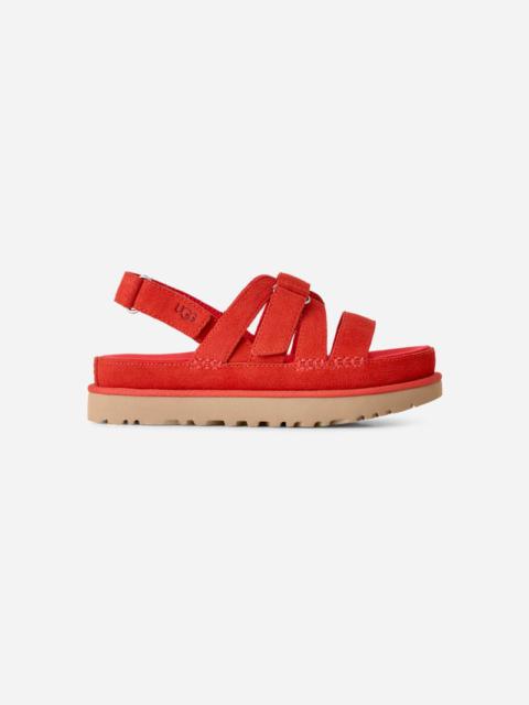 ® Women's Goldenstar Gleam Suede Sandals in Red Pepper