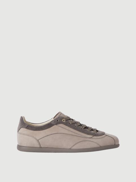Nubuck and suede sneakers with slim outsole
