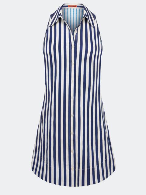 Loch Sleeveless Mini Dress in Navy/Cream Stripe