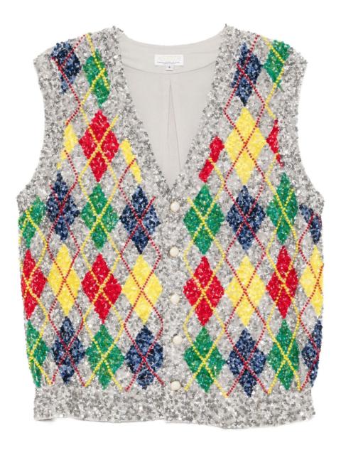 sequin embellishment tank top