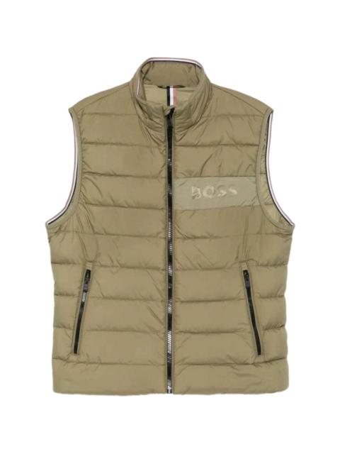 logo padded gilet