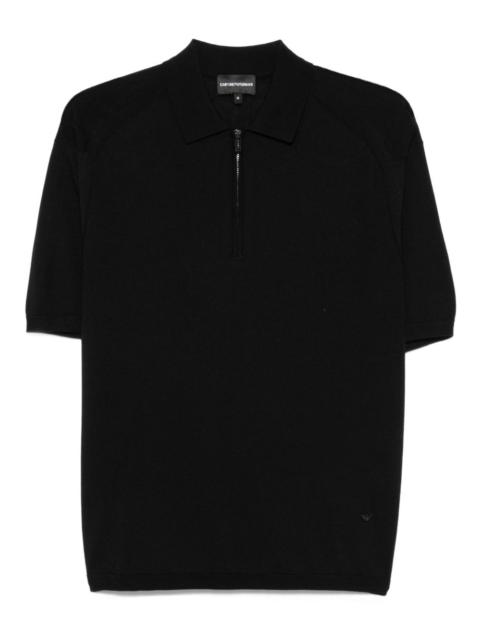 half-zip short-sleeve polo shirt