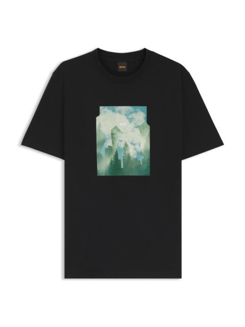 PRINTED-ARTWORK T-SHIRT IN COTTON JERSEY