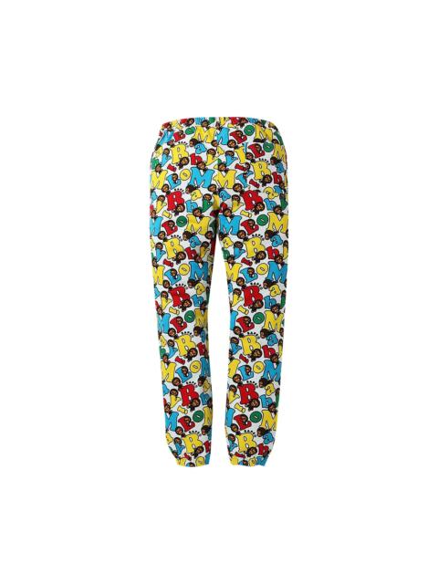 BAPE Baby Milo Alphabet Slim Sweatpants 'Multicolor'