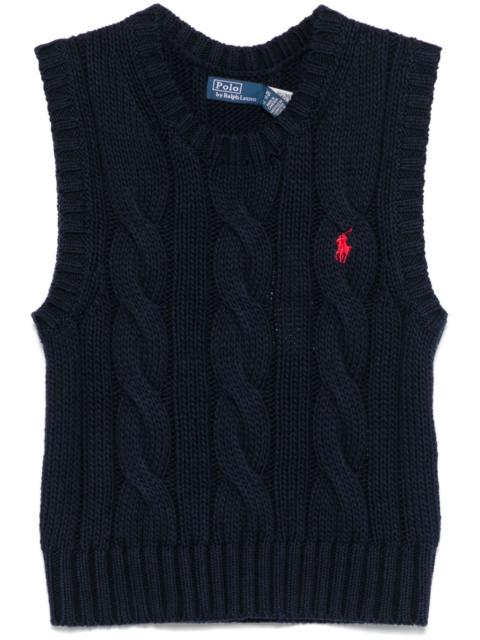 cable-knit vest