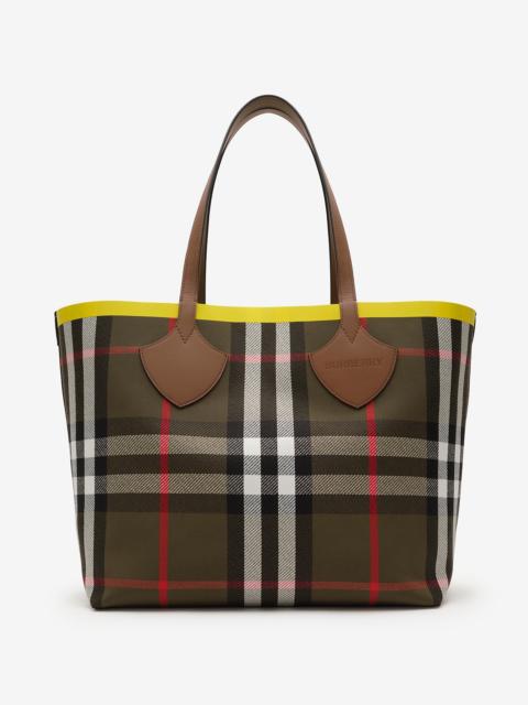 Large Check Tote