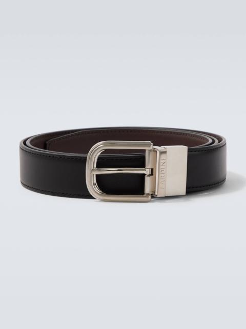 Logo leather belt