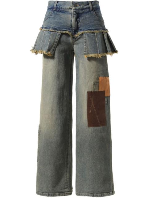 skirt-attached jeans