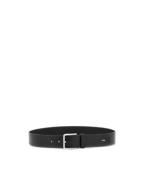 metal buckle leather belt