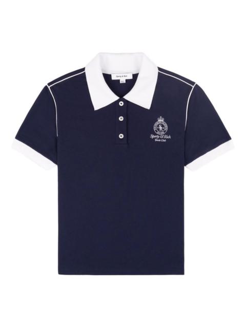 contrast-trim polo shirt