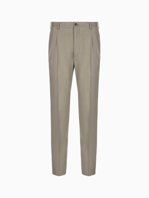 Wool flannel trousers