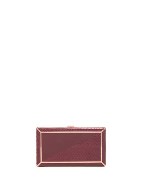 Callas Clutch in Bordeaux Snakeskin & Nappa Leather