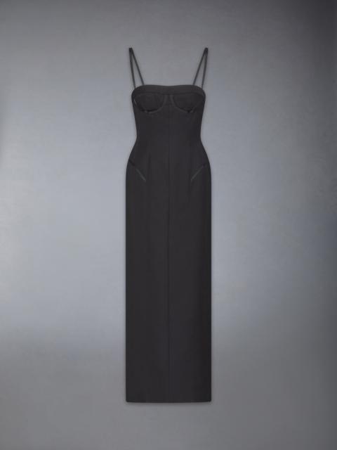 2-PLY FRESCO TIPPING CORSET PENCIL DRESS