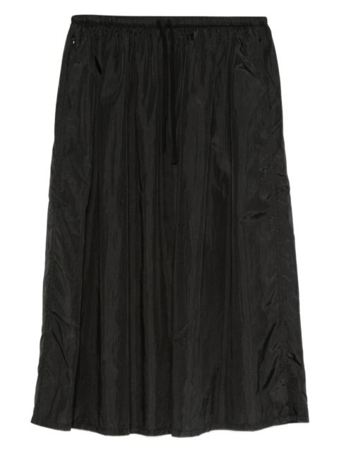 drawstring elastic-waist skirt