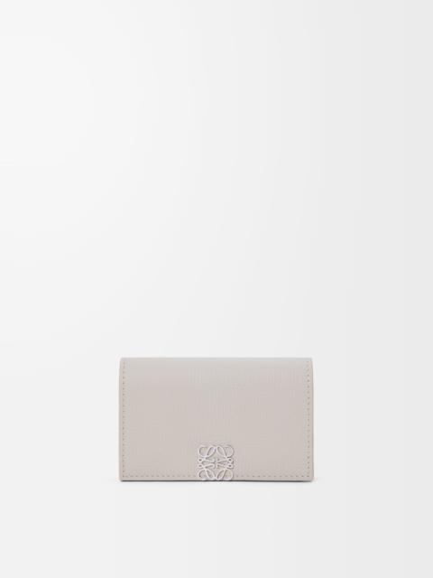 Anagram business cardholder in pebble grained calfskin
