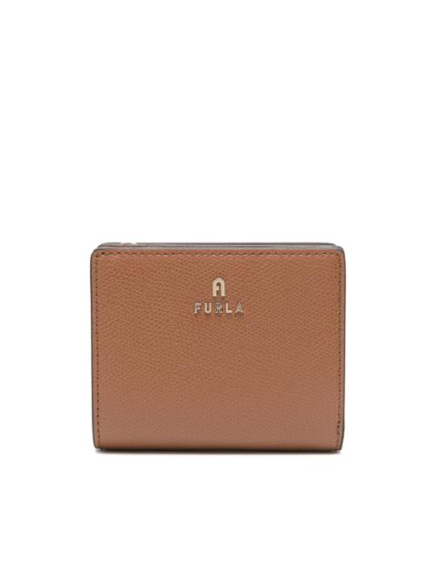 Camelia compact logo-plaque wallet