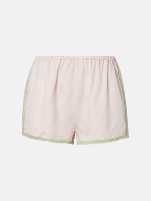 Perla lace-trimmed shorts