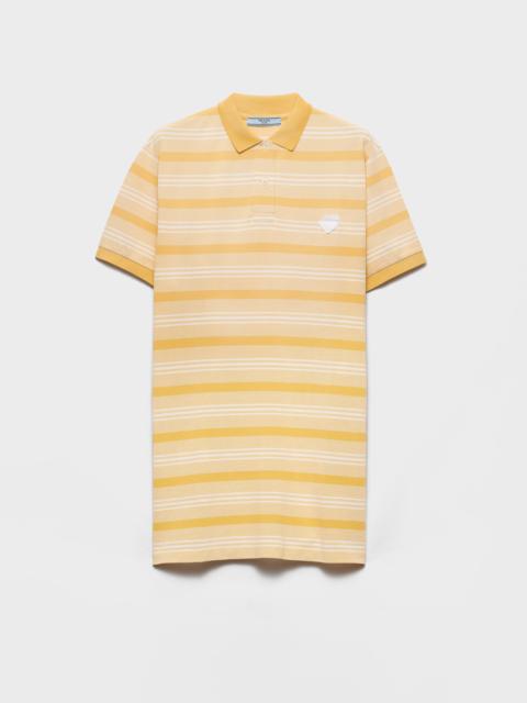 Bayadere stripe piqué mini-dress