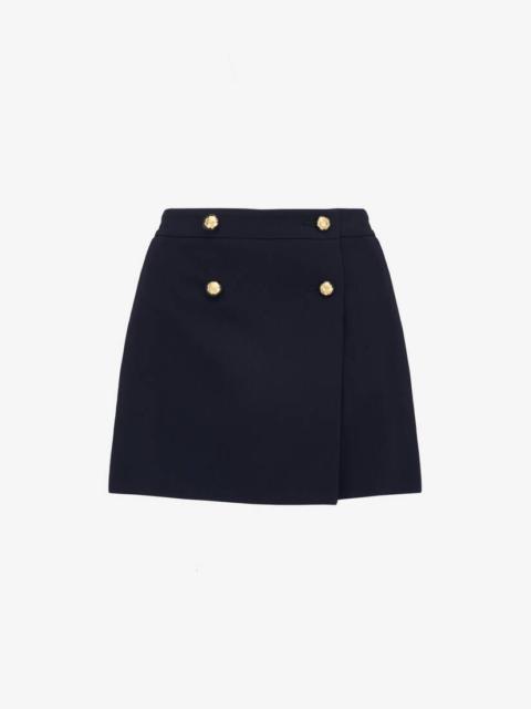 Women's Military Mini Skirt in Navy
