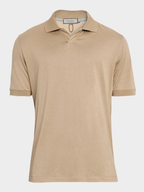 Men's Cotton Johnny Collar Polo Shirt