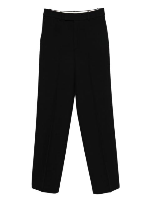 pressed-crease trousers