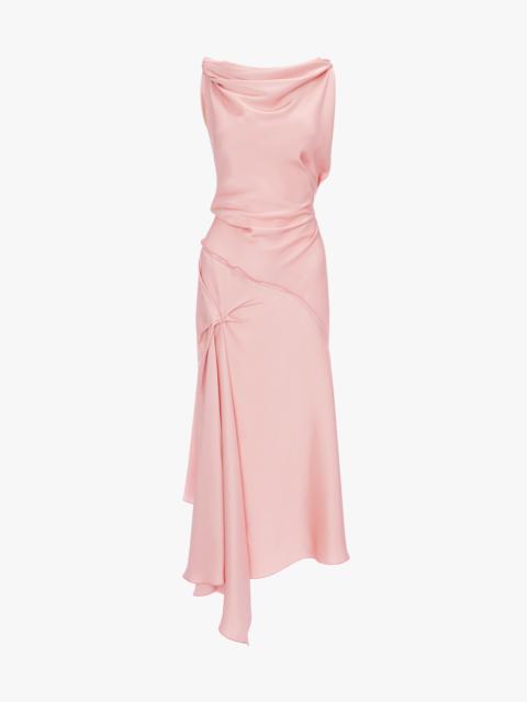 Posy Midi Dress In Dusty Pink