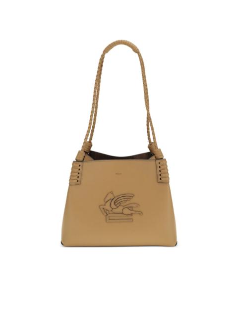 small Libra braided-handle leather bag