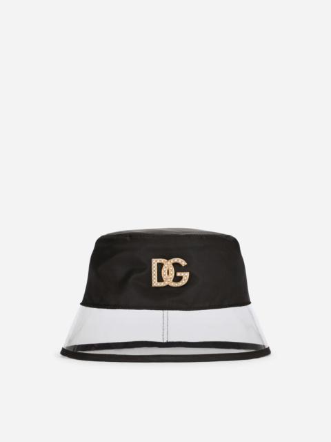Nylon and PVC bucket hat with DG logo