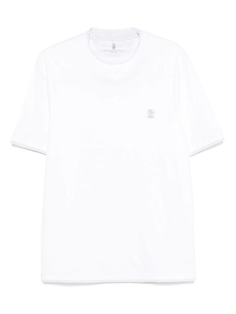 Brunello Cucinelli Embroidered-logo T-shirt
