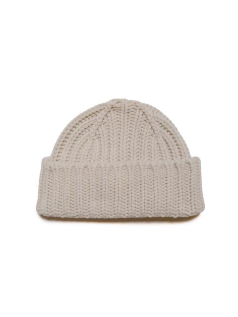 Chunky Rib Beanie Merino Cashmere Cream