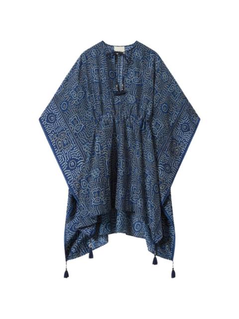 LORELIZ tassel patterned cover-up