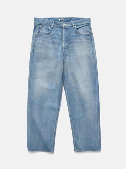 Selvedge Faded Light Denim Wide Pants Light Indigo