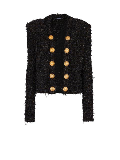 Edge-to-edge tweed jacket