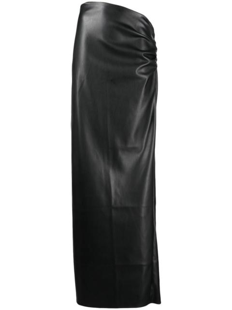 ruched-detailing high-waist skirt
