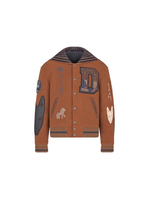 Dior x CACTUS JACK Baseball Blouson Coffee Brown