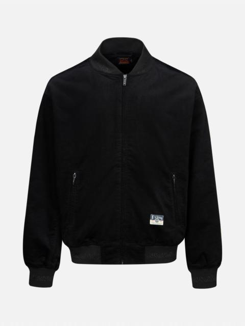 RHINESTONE KAMON AND LOGO RELAX FIT BOMBER JACKET