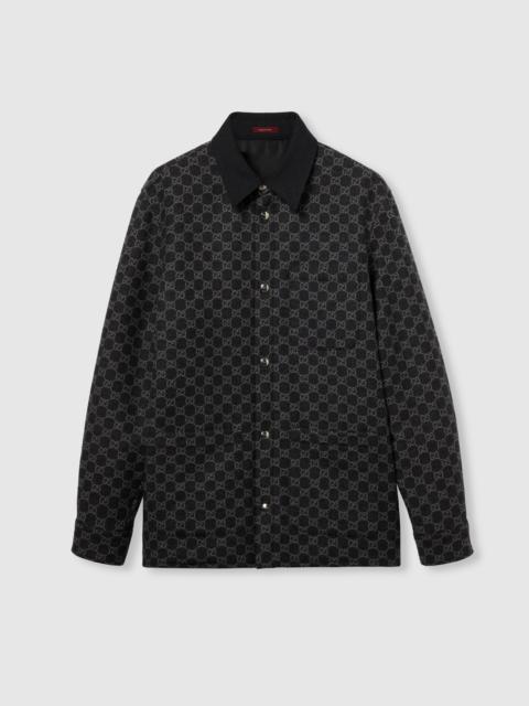 Brushed GG flannel jacket