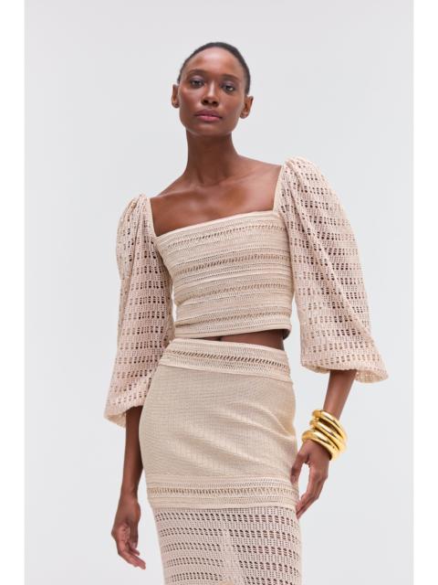 LUREX KNIT AND FRINGE TOP