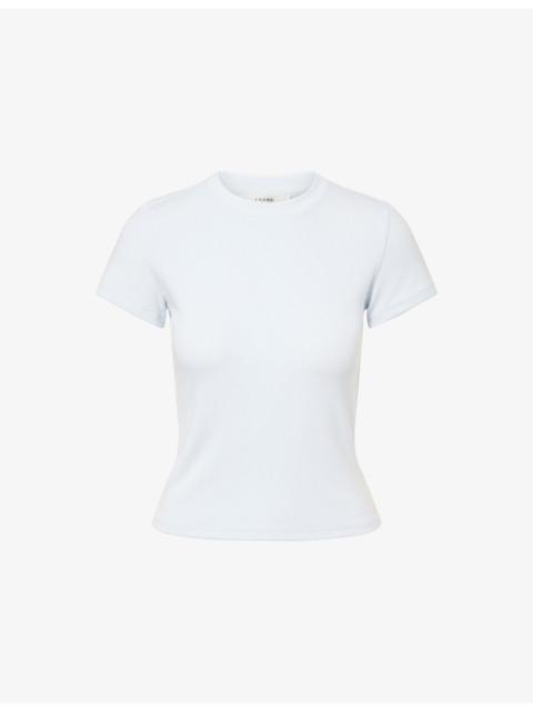 The Rib Short-Sleeves Stretch-Woven T-Shirt