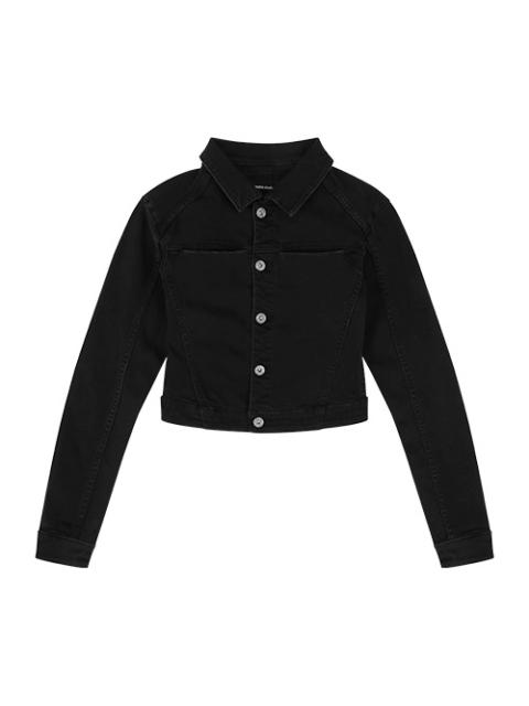 MICRO DENIM JACKET MAGNETITE