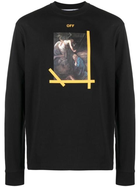 painting-print long-sleeve T-shirt