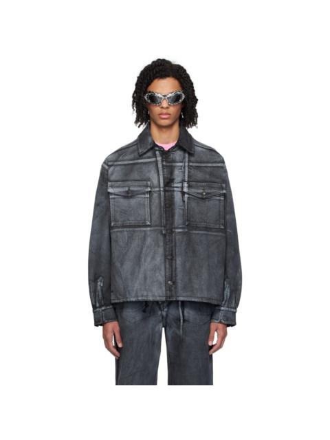 Black Oversized Denim Shirt