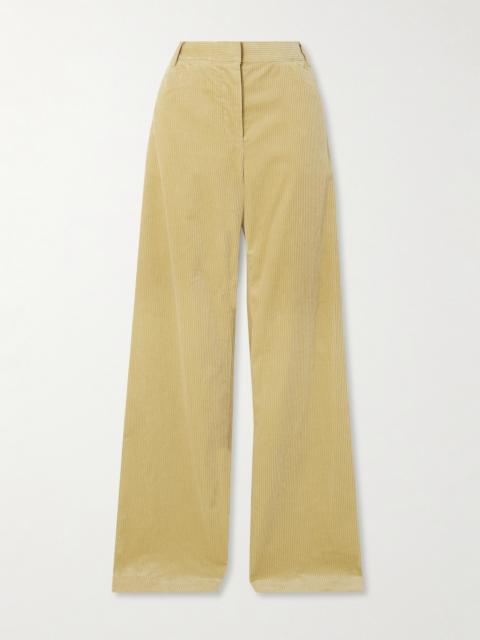 Organic Cotton-corduroy Wide-leg Pants