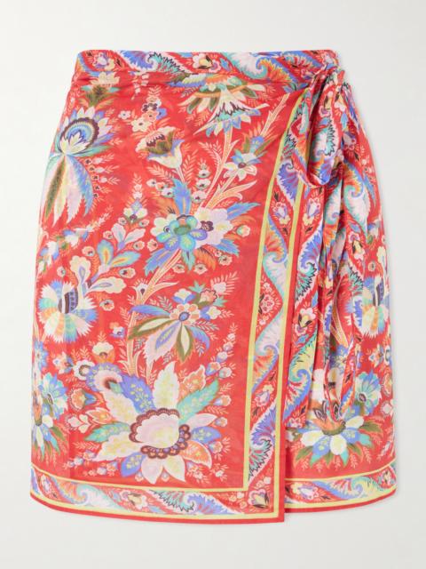 Floral-print Voile Sarong