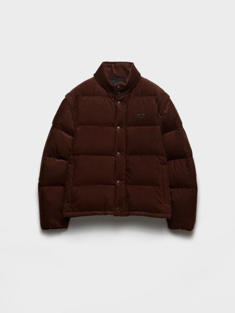 Medium-weight corduroy down jacket