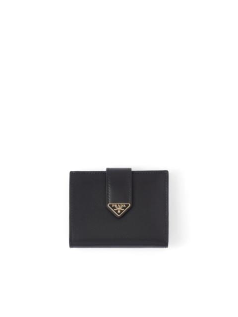 triangle-logo leather wallet