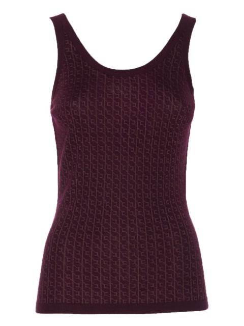 logo-print sleeveless top