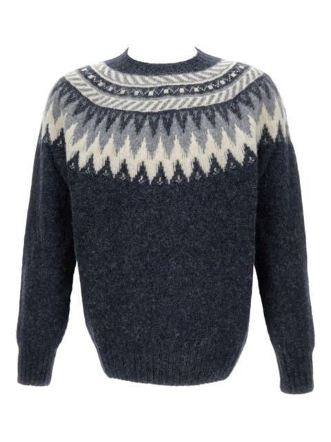 fair-isle pattern crew-neck sweater
