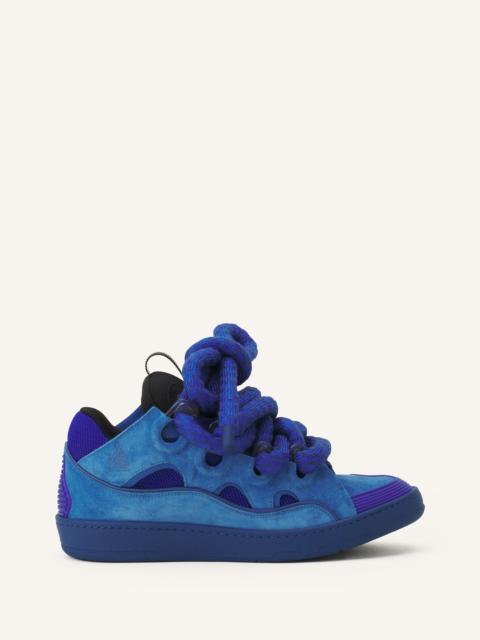 CURB SNEAKERS IN LEATHER WITH SNAKE LACES